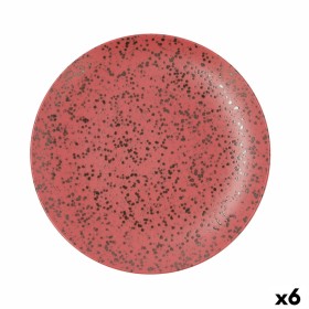 Plato Llano Ariane Oxide Cerámica Rojo (Ø 31 cm) (6 Unidades)