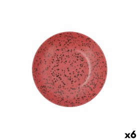 Plato Hondo Ariane Oxide Cerámica Rojo (Ø 21 cm) (6 Unidades)