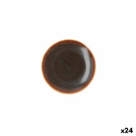 Plato Llano Ariane Decor Cerámica Marrón (Ø 15 cm) (24 Unidades)