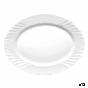Kochschüssel Bormioli Rocco Ebro Oval Weiß Glas (36 cm) (12
