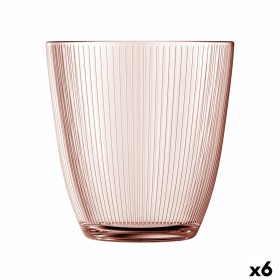 Vaso Luminarc Concepto Stripy Rosa Vidrio (310 ml) (6 Unidades)