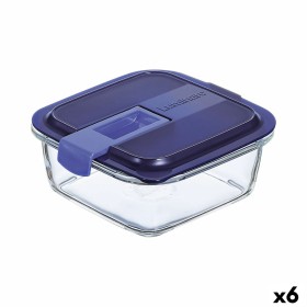 Fiambrera Hermética Luminarc Easy Box Azul Vidrio (760 ml) (6