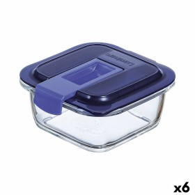 Fiambrera Hermética Luminarc Easy Box Azul Vidrio (380 ml) (6