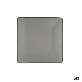 Prato de Jantar Bidasoa Gio Cinzento Plástico 21,5 x 21,5 cm