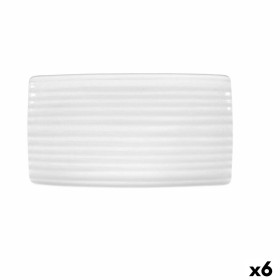 Bandeja de Aperitivos Ariane Artisan Cerámica Blanco 36 x 20 cm