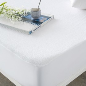 Protector de colchón Naturals Blanco Cama de 105 105 x 190/200