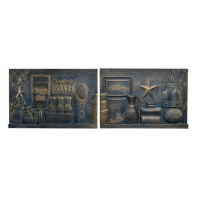 Wanddekoration DKD Home Decor Kupfer 60 x 4 x 40 cm (2 Stück)
