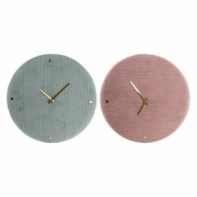 Reloj de Pared DKD Home Decor Verde Rosa 40,5 x 5,5 x 40,5 cm