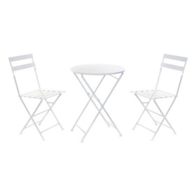 Table set with 2 chairs DKD Home Decor White 80 cm 60 x 60 x 70