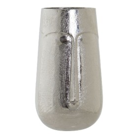 Vase DKD Home Decor Gesicht Silberfarben Aluminium Moderne 16 x