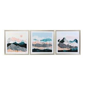 Pintura DKD Home Decor Oriental Montanha 70 x 4 x 70 cm (3