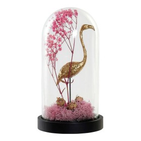 Deko-Figur DKD Home Decor Gold Flamingo 11 x 11 x 22 cm Schwarz
