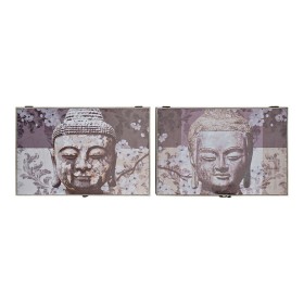 Cover DKD Home Decor 8424001698608 Counter Buddha Grey Wood MDF
