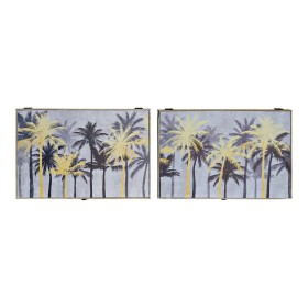 Cover DKD Home Decor 8424001698615 Counter Palms Black Golden