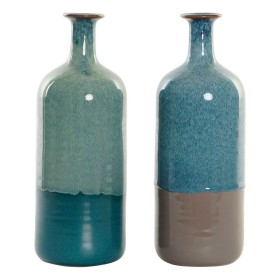 Vase DKD Home Decor Blau grün Metall Porzellan 30 x 40 cm 11 x