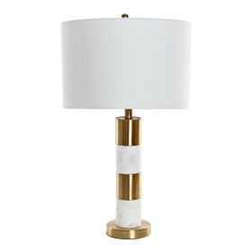 Lámpara de mesa DKD Home Decor LA-180680 Dorado Metal Blanco