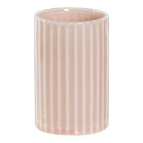 Zahnbürstenhalter DKD Home Decor Rosa Kunststoff Steingut 7,2 x