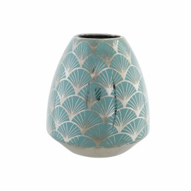 Vase DKD Home Decor Porzellan türkis Orientalisch Verchromt 16