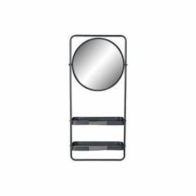 Prateleira de Casa de Banho DKD Home Decor Preto Metal Espelho