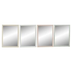 Wall mirror DKD Home Decor 56 x 2 x 76 cm Crystal Beige Pink