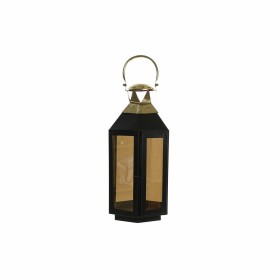 Lantern DKD Home Decor Black Crystal Iron Golden (22 x 20 x 46