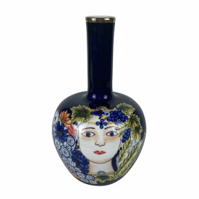 Vase DKD Home Decor Gesicht Porzellan Blau Bunt 17 x 17 x 30 cm