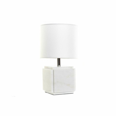 Lámpara de mesa DKD Home Decor Blanco Poliéster Metal Mármol