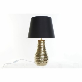 Lámpara de mesa DKD Home Decor Negro Lino Cera Dorado (38 x 38