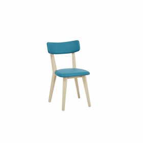 Dining Chair DKD Home Decor 51 x 46 x 76 cm Natural Blue Metal