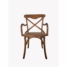 Dining Chair DKD Home Decor Brown Multicolour Wood Rattan 55 x