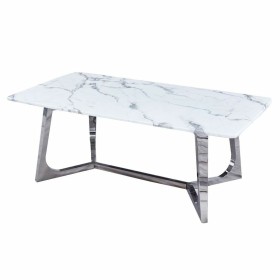 Centre Table DKD Home Decor Silver Marble Steel Plastic 127 x