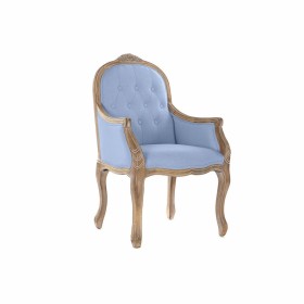 Cadeira de Sala de Jantar DKD Home Decor Azul Natural 30 x 40