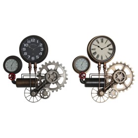 Reloj de Pared DKD Home Decor 54 x 9 x 56 cm Rojo Negro Gris