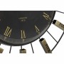 Reloj de Pared DKD Home Decor Cristal Plateado Negro Dorado