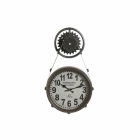 Reloj de Pared DKD Home Decor Cristal Negro Hierro (33 x 8 x 58