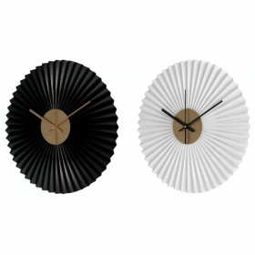 Reloj de Pared DKD Home Decor Blanco Negro Blanco/Negro Hierro