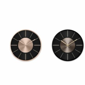 Reloj de Pared DKD Home Decor Negro Cobre Plateado Aluminio