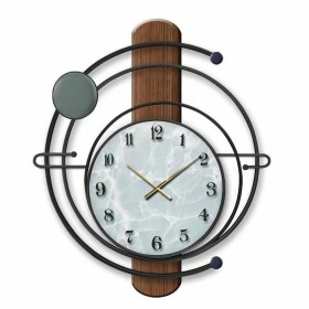 Reloj de Pared DKD Home Decor Negro Hierro Madera MDF (60 x 4.5