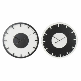 Reloj de Pared DKD Home Decor 50 x 3,5 x 50 cm Negro Blanco