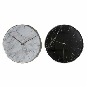 Reloj de Pared DKD Home Decor Negro 40 x 5 x 40 cm Aluminio