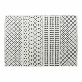 Teppich DKD Home Decor Weiß Polyester Baumwolle Dunkelgrau (200
