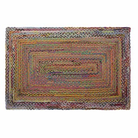 Alfombra DKD Home Decor Marrón Multicolor Jute Algodón (160 x
