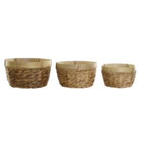 Set de basket DKD Home Decor Bambou Tropical Joncs (40 x 40 x