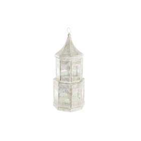 Lantern DKD Home Decor 2 Units White Golden Metal Crystal Arab
