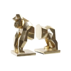 Bookend DKD Home Decor Golden Resin Colonial Gorilla 14 x 12,5