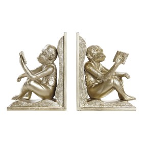 Bookend DKD Home Decor Champagne 13 x 12 x 17,5 cm Resin