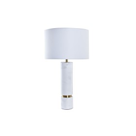 Lámpara de mesa DKD Home Decor Blanco Dorado Metal Mármol 50 W