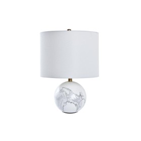 Lámpara de mesa DKD Home Decor Blanco Dorado Metal 50 W 220 V