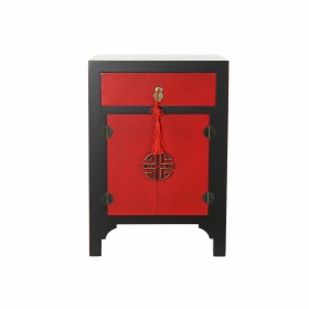 Nachttisch DKD Home Decor Schwarz Rot Tanne Holz MDF 45 x 35 x
