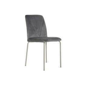 Dining Chair DKD Home Decor Grey Metal Polyester (44 x 46 x 90